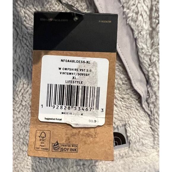 NWT The North Face Campshire 2.0 Faux Fur Vest Size XL - Picture 10 of 11